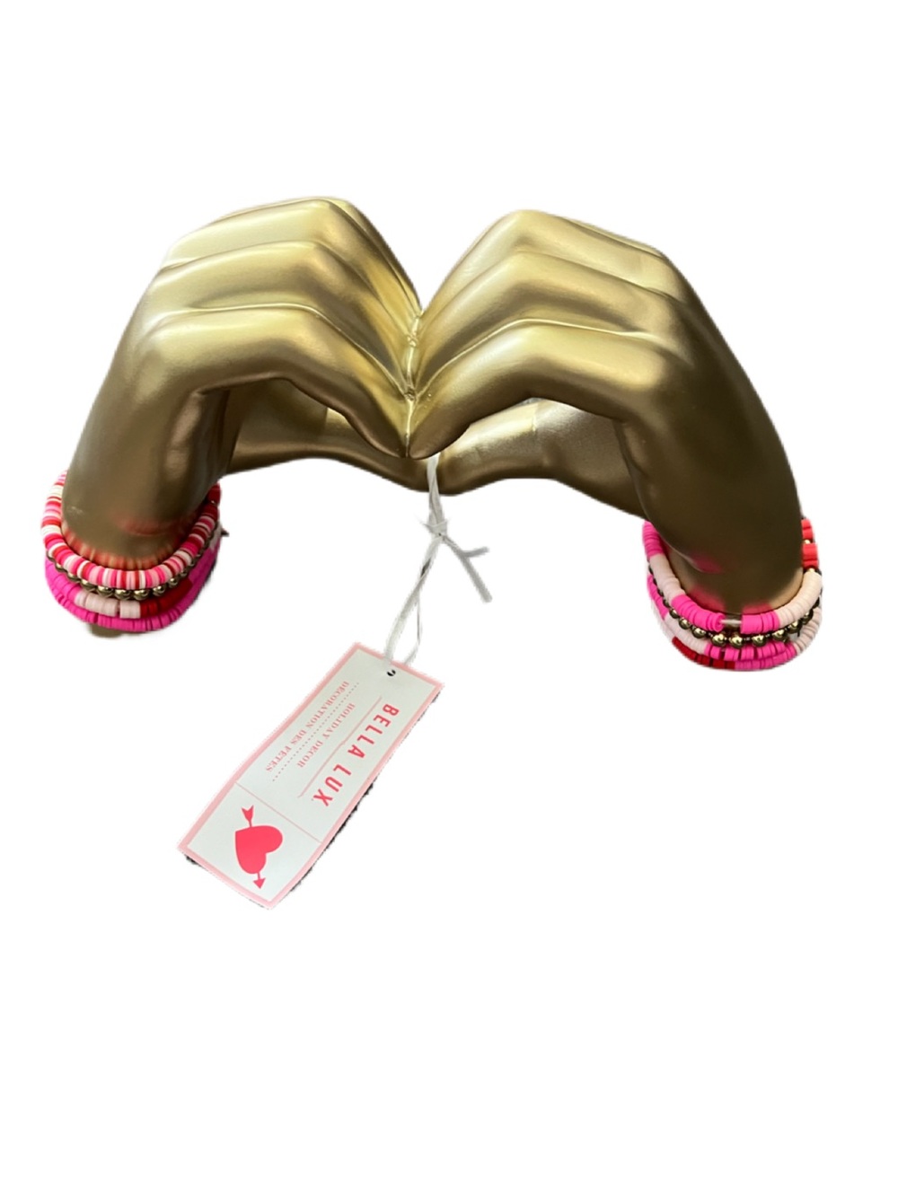 Bella Lux Gold Metallic Tone Heart Hands Figurine. Love, Valentines! Eras tour